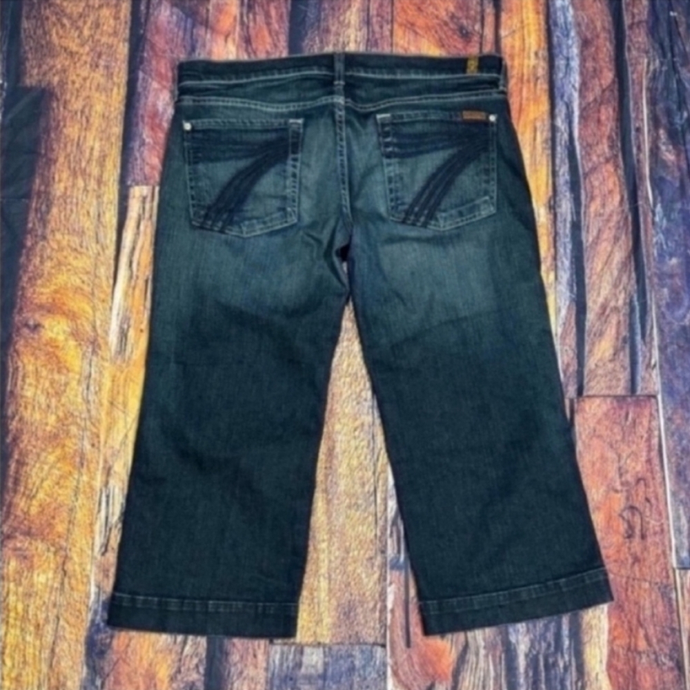 Y2K 7 for all Mankind Dojo Crop Jean in Dark Wash 32